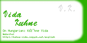 vida kuhne business card